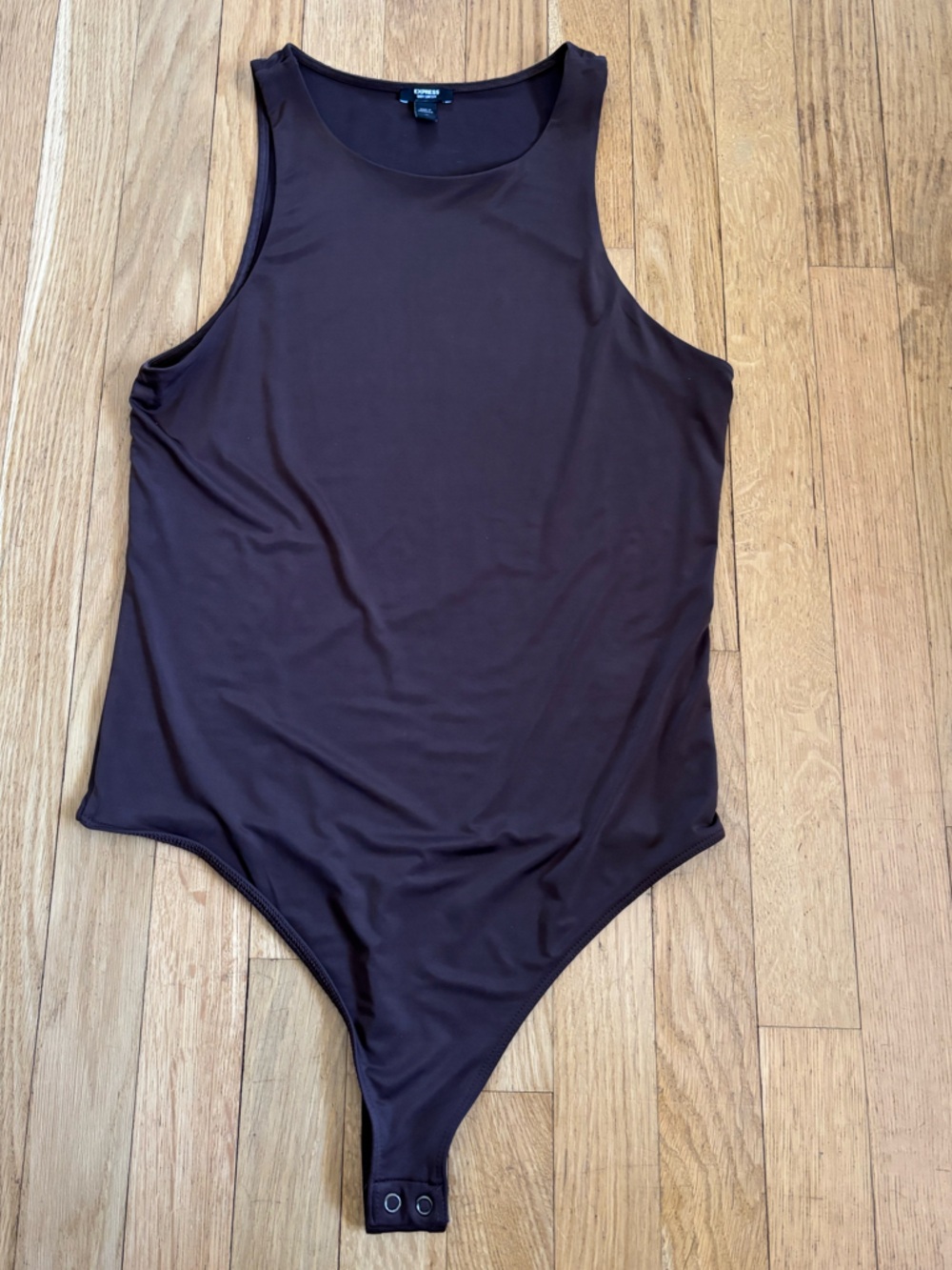 Express Chocolate Brown Thong Bodysuit
